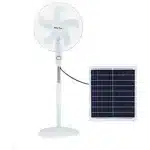 lilhe Solar Powered Standing Fan White A 400 mm 5 Blade Tower Fan